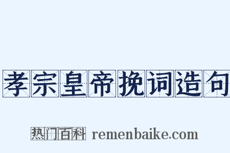 孝宗皇帝挽词造句是什么意思的图片